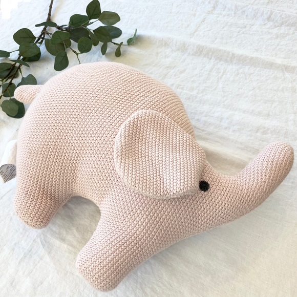Frolics Knit Pink Elephant Pillow - Picture 9 of 12